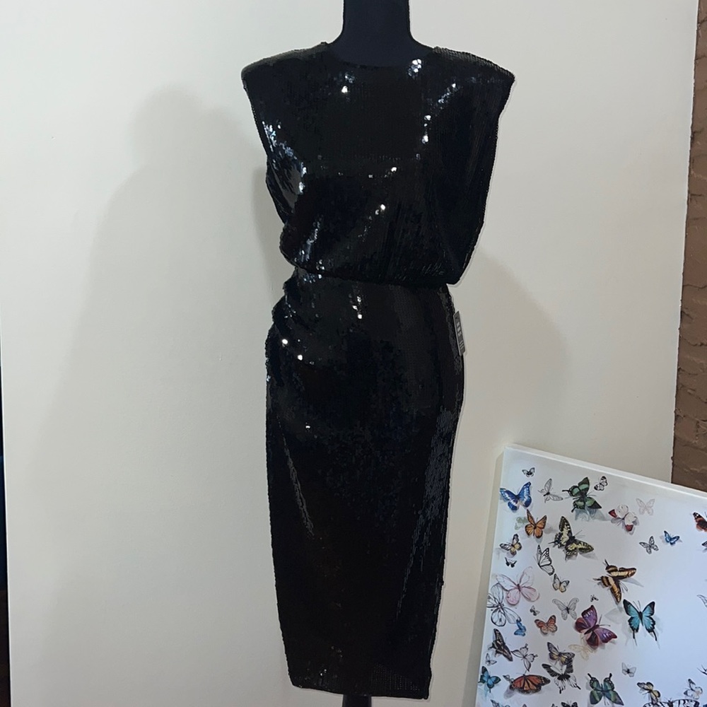Express black sequin dress size small
